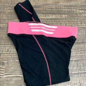 Victoria's Secret Black and Pink Leggings